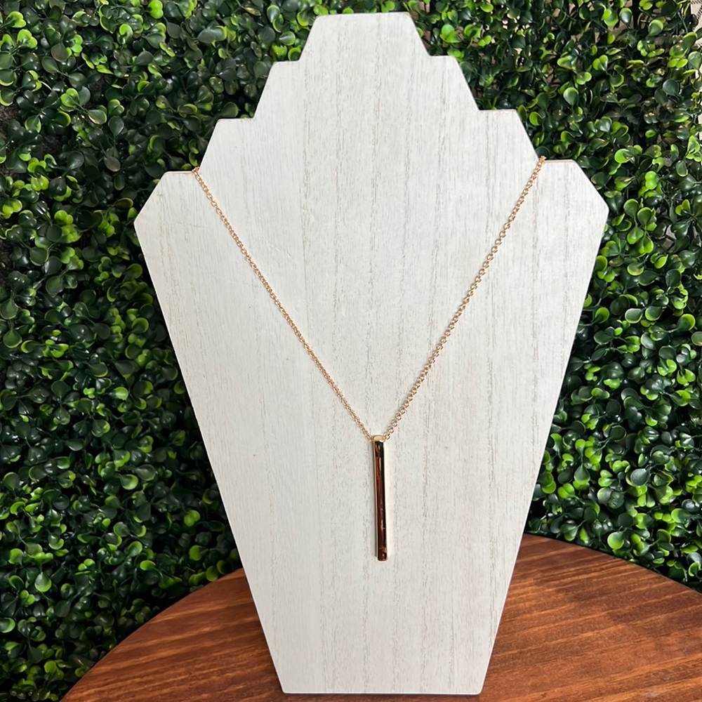 Gold Vertical Bar Necklace